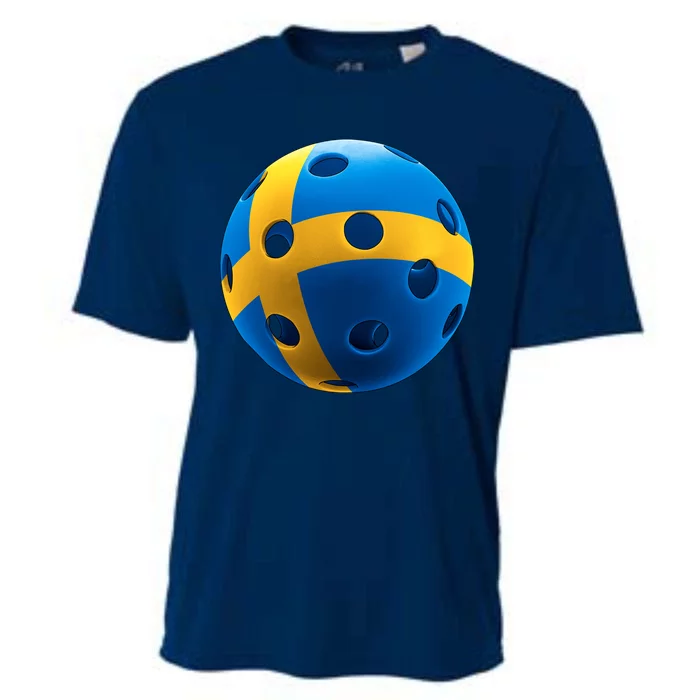 Swedish Flag Pickleball Cooling Performance Crew T-Shirt