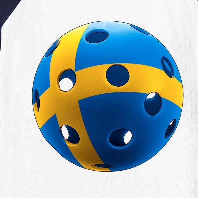 Swedish Flag Pickleball Baseball Sleeve Shirt