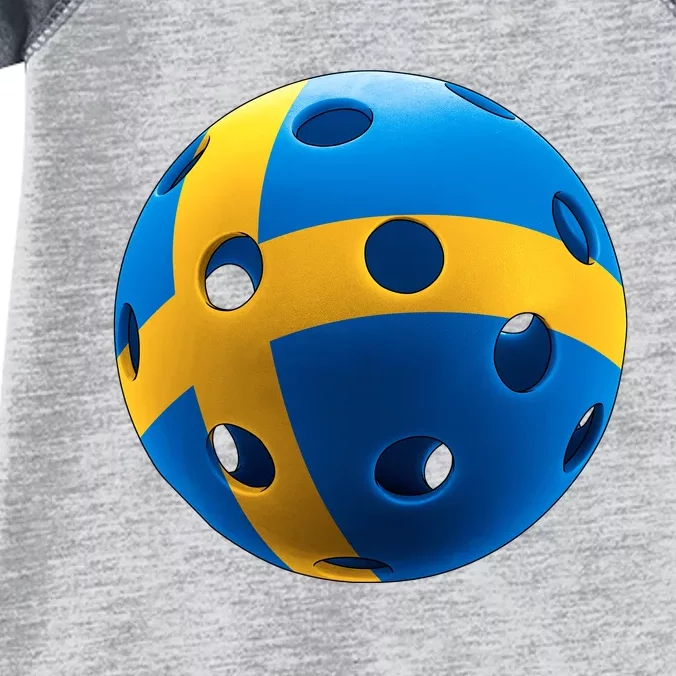 Swedish Flag Pickleball Infant Baby Jersey Bodysuit