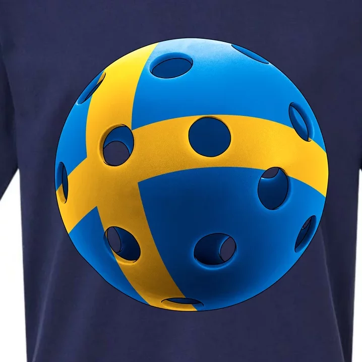 Swedish Flag Pickleball Sueded Cloud Jersey T-Shirt