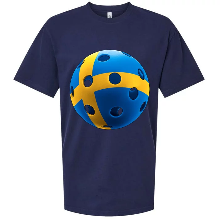 Swedish Flag Pickleball Sueded Cloud Jersey T-Shirt