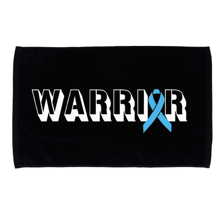 Support Father Prostate Cancer Warrior Light Blue Ribbon Microfiber Hand Towel