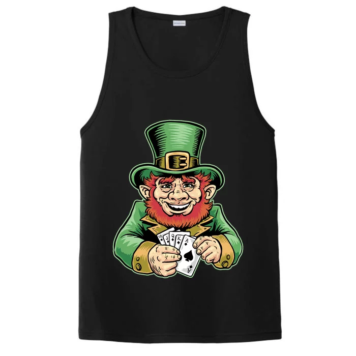 Straight Flush Poker Leprechaun Performance Tank