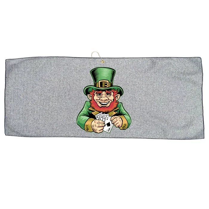 Straight Flush Poker Leprechaun Large Microfiber Waffle Golf Towel