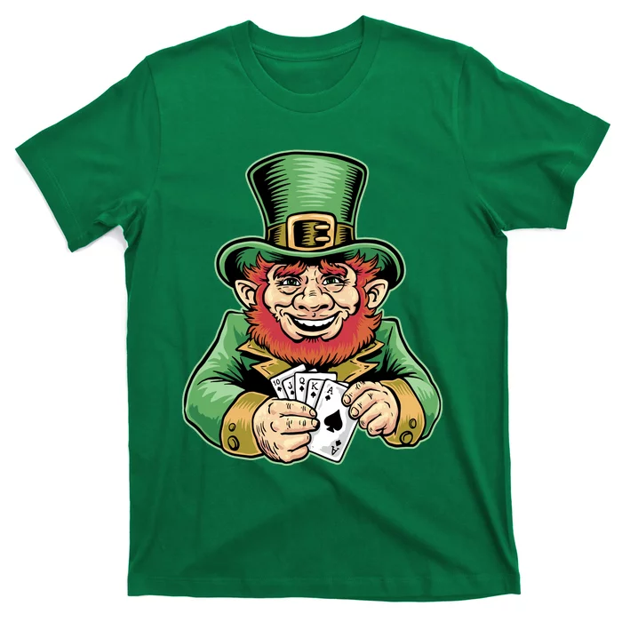 Straight Flush Poker Leprechaun T-Shirt