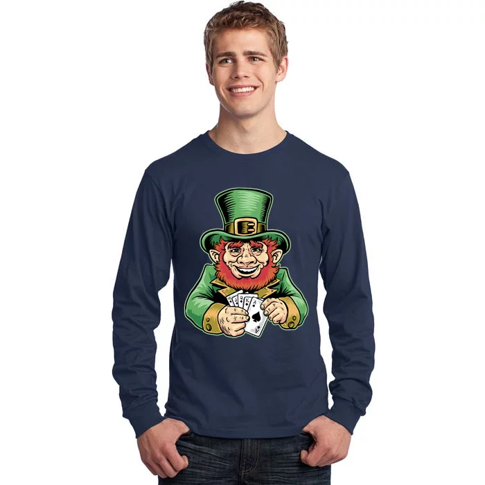 Straight Flush Poker Leprechaun Tall Long Sleeve T-Shirt