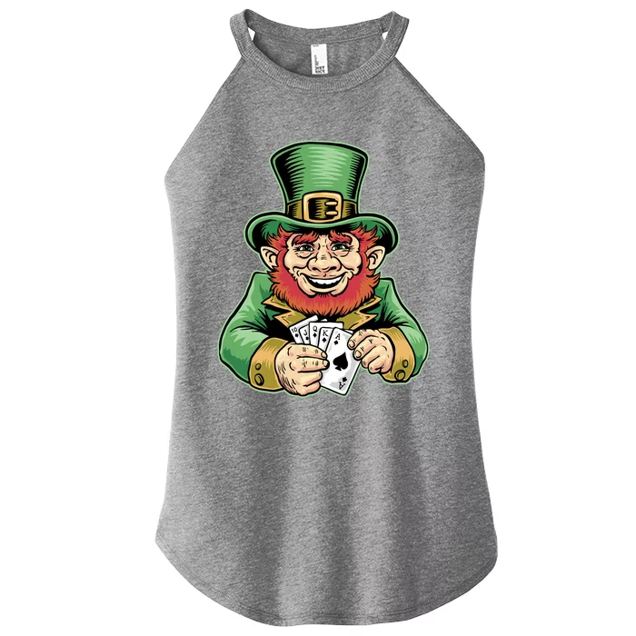 Straight Flush Poker Leprechaun Women’s Perfect Tri Rocker Tank