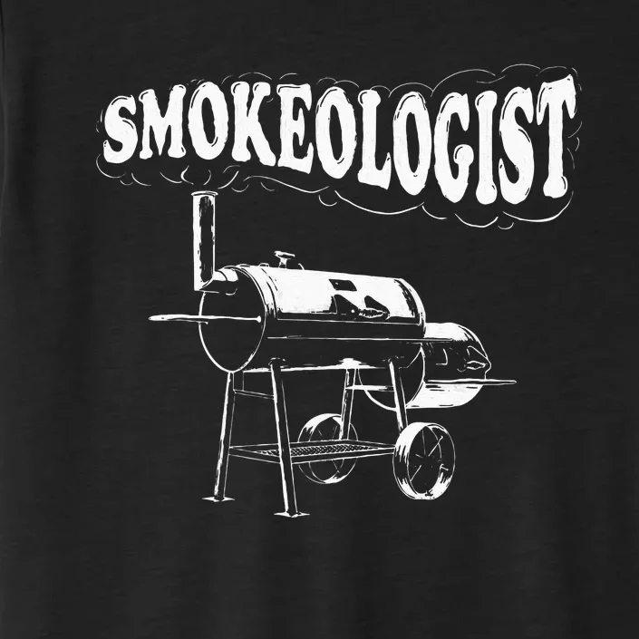 Smokeologist Funny Pitmaster BBQ Smoker Grilling ChromaSoft Performance T-Shirt