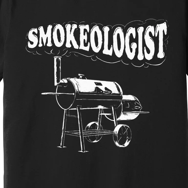 Smokeologist Funny Pitmaster BBQ Smoker Grilling Premium T-Shirt