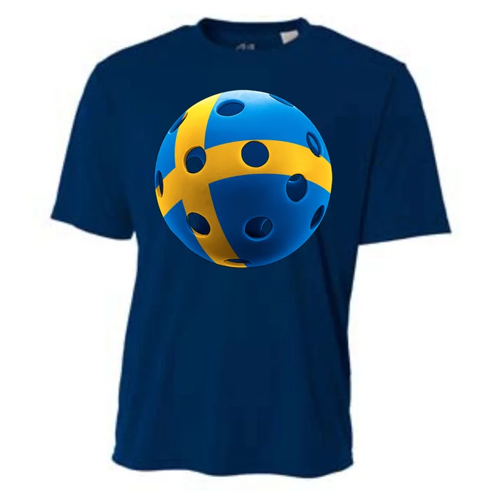 Swedish Flag Pickleball Cooling Performance Crew T-Shirt