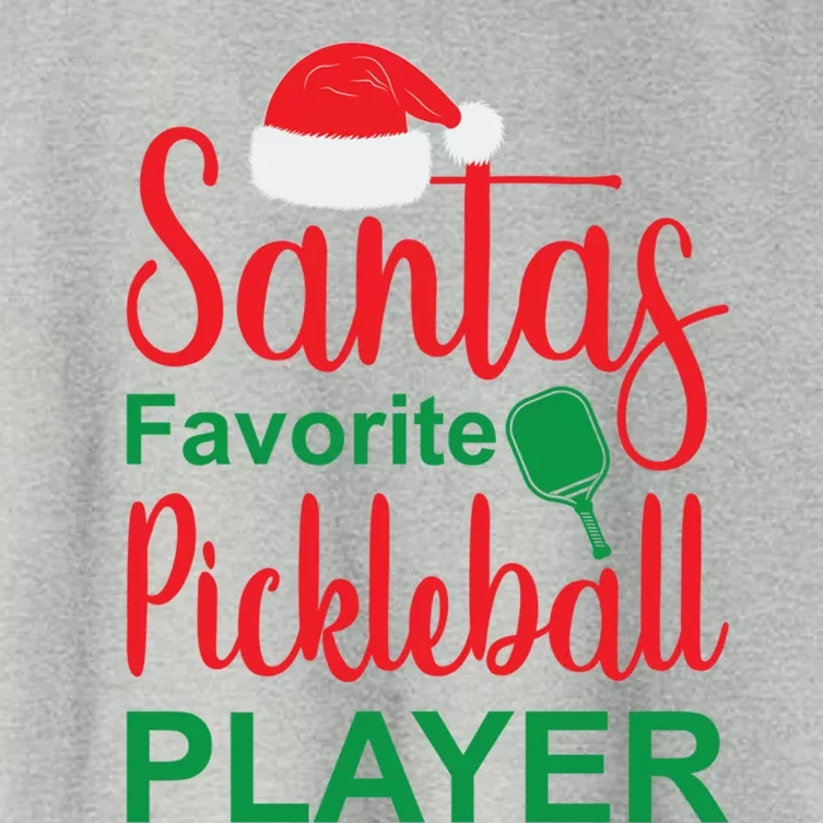 Santa's Favorite Pickleball Player Great Gift Funny Xmas Picklegreat Giftball Gi Women's Crop Top Tee