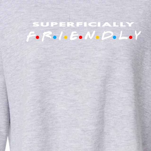 Superficially Friendly Premium Cropped Pullover Crew