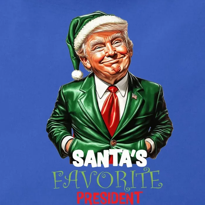 Santas Favorite President Funny Trump Happy Christmas Day Zip Tote Bag