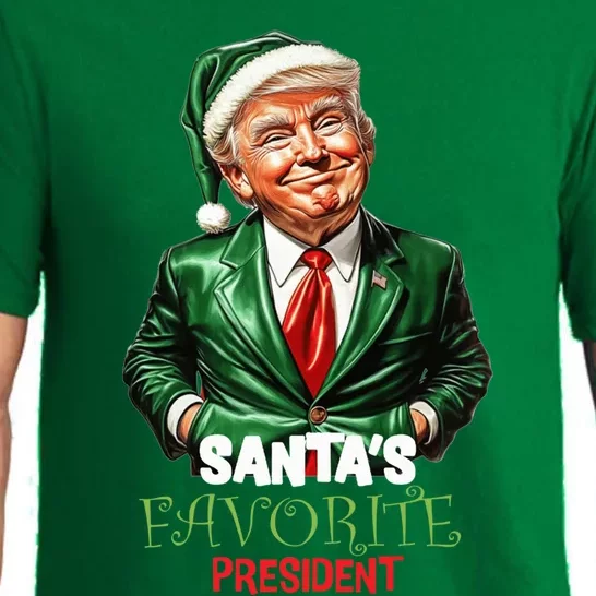 Santas Favorite President Funny Trump Happy Christmas Day Pajama Set