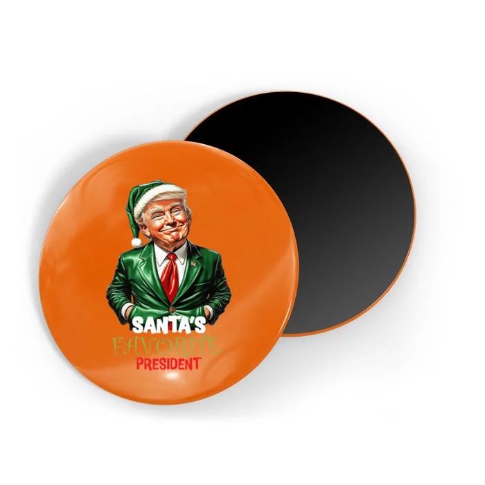 Santas Favorite President Funny Trump Happy Christmas Day Magnet