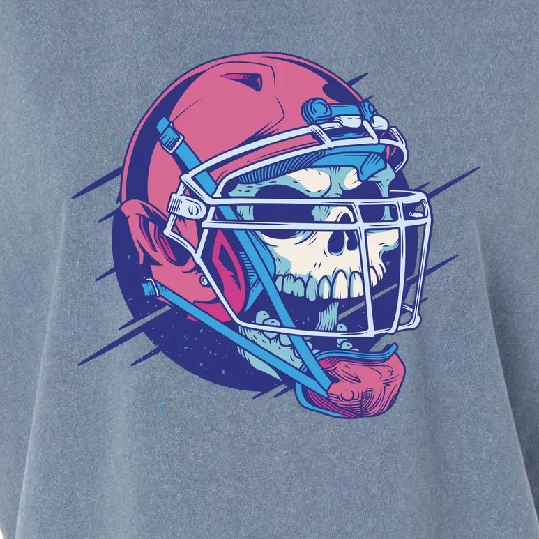 Skull Football Player Garment-Dyed Women's Muscle Tee