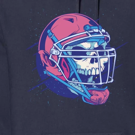 Skull Football Player Premium Hoodie