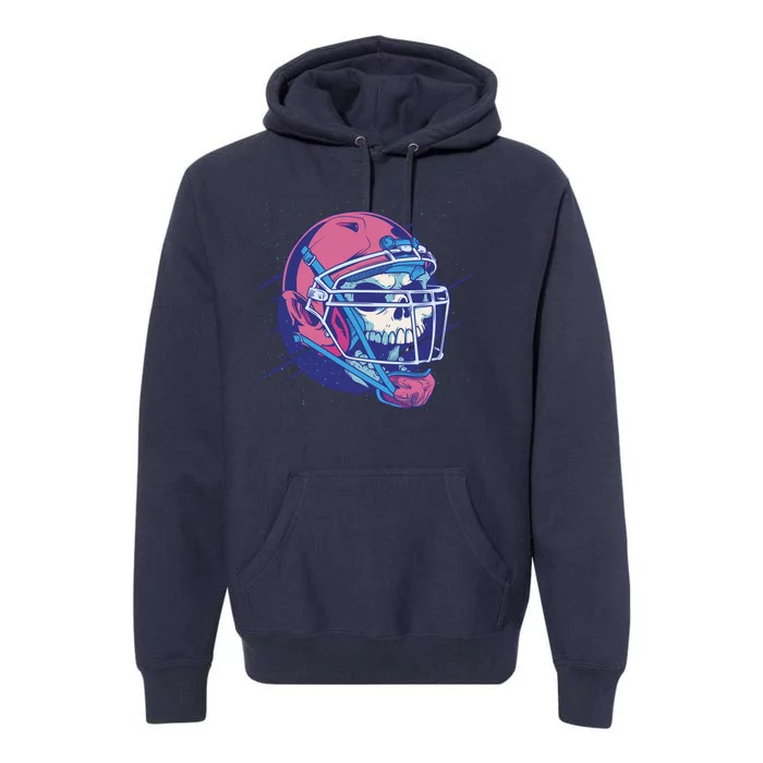 Skull Football Player Premium Hoodie