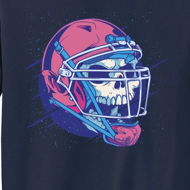 Skull Football Player Tall Sweatshirt