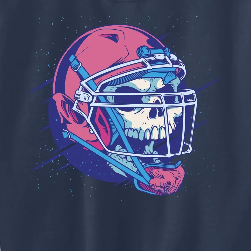 Skull Football Player Kids Sweatshirt