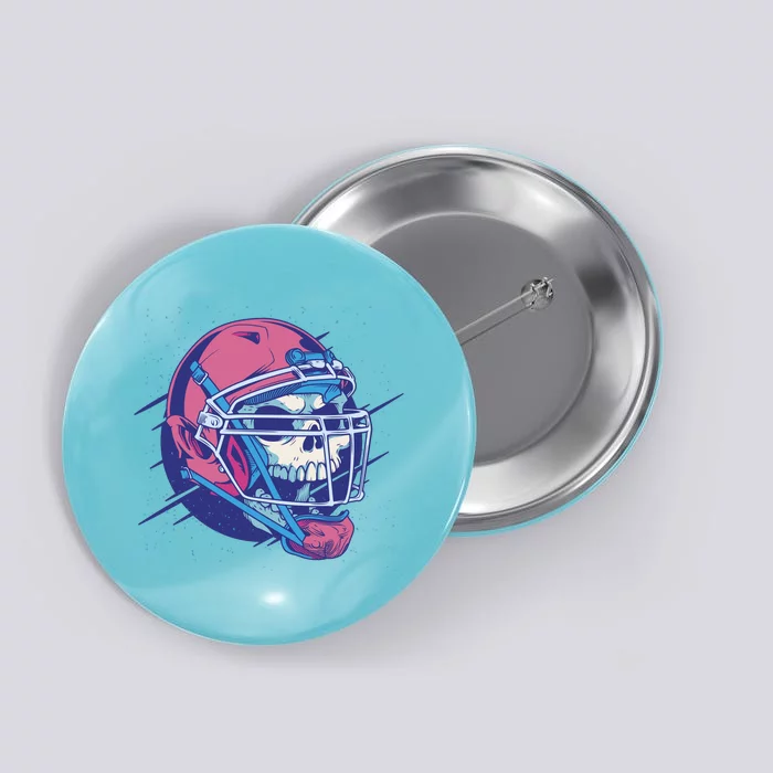 Skull Football Player Button