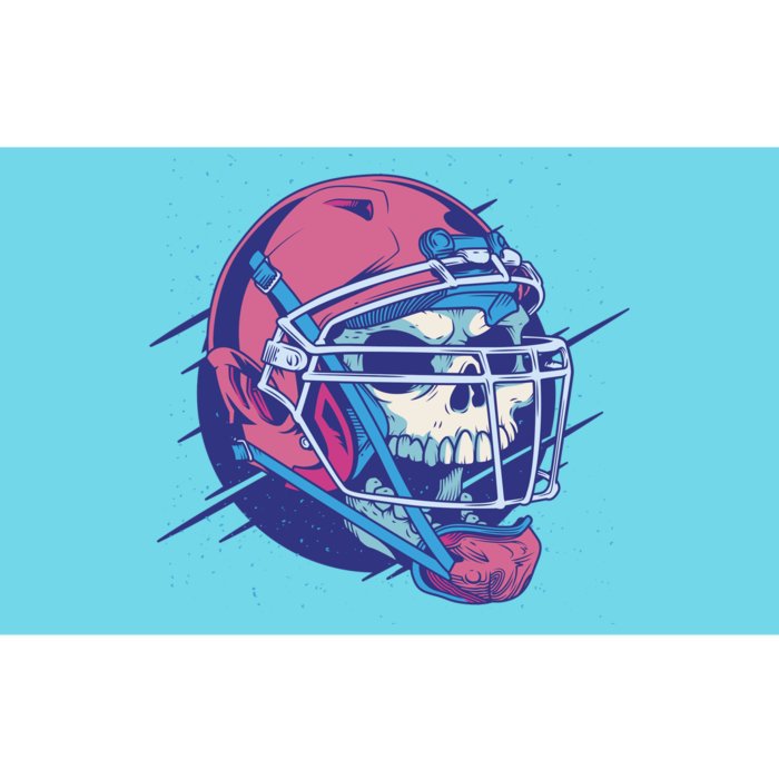 Skull Football Player Bumper Sticker