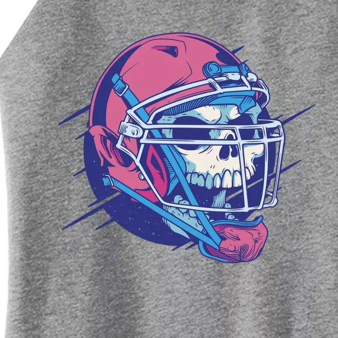 Skull Football Player Women’s Perfect Tri Rocker Tank