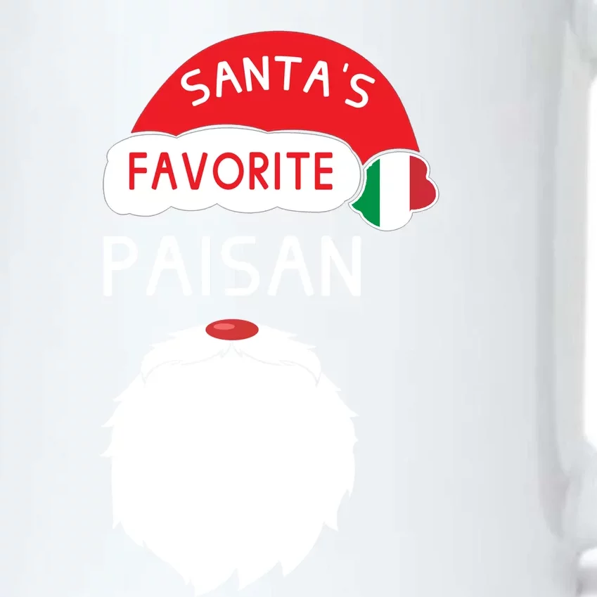 Santa's Favorite Paisan Funny Italian Christmas Gift Black Color Changing Mug