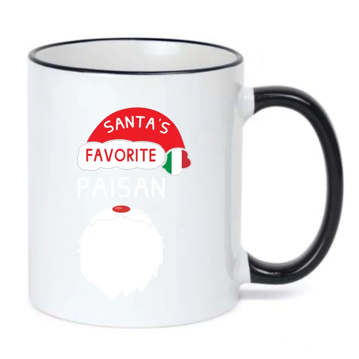 Santa's Favorite Paisan Funny Italian Christmas Gift Black Color Changing Mug