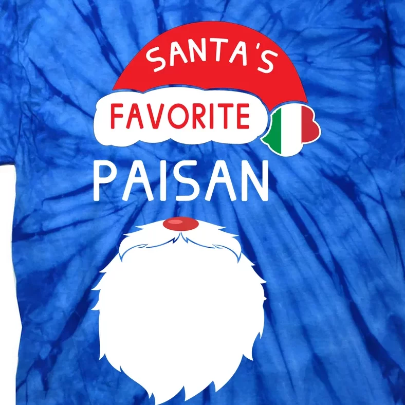 Santa's Favorite Paisan Funny Italian Christmas Gift Tie-Dye T-Shirt