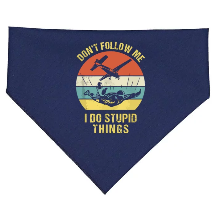 Skydiving Funny Quote Design For A Skydiver USA-Made Doggie Bandana