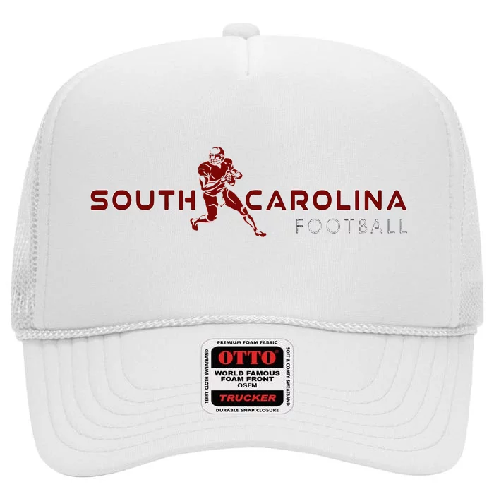 Sc Fan Quarterback Athlete South Carolina Football High Crown Mesh Trucker Hat