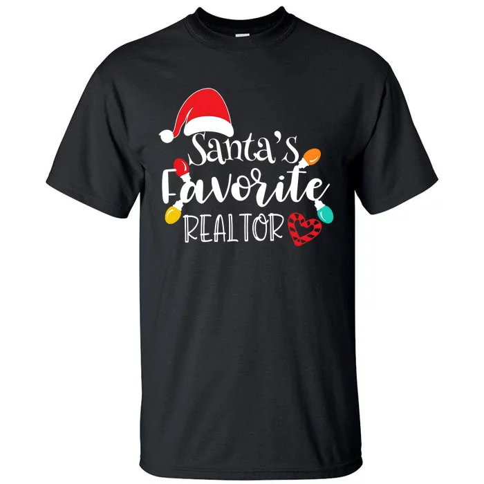 Santas Favorite Realtor Christmas Tall T-Shirt