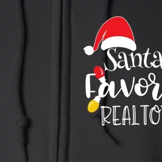 Santas Favorite Realtor Christmas Full Zip Hoodie