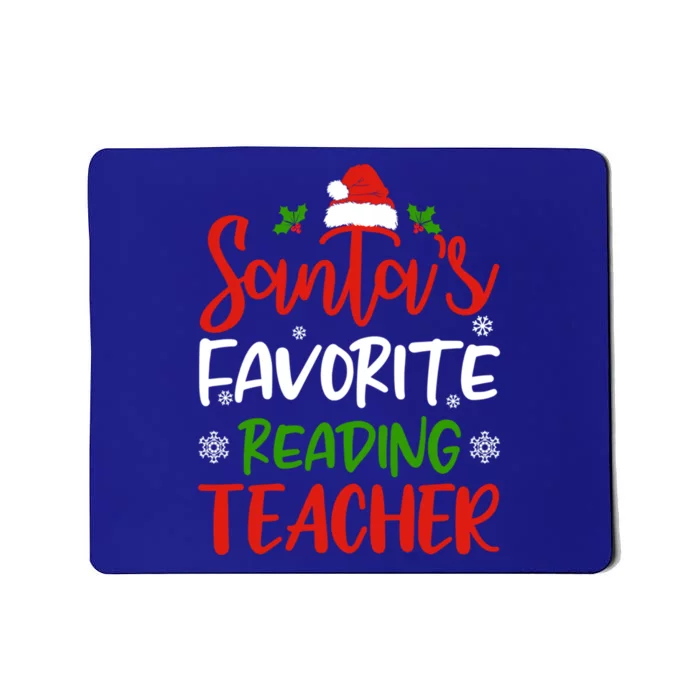 SantaS Favorite Reading Teacher Funny Christmas Funny Gift Great Gift Mousepad