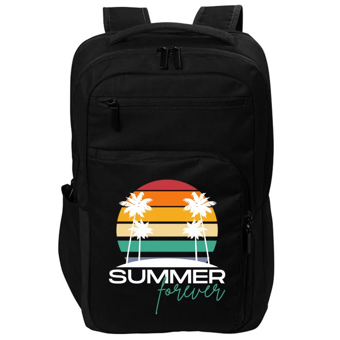 Summer Forever Retro Sunset Tropical Impact Tech Backpack