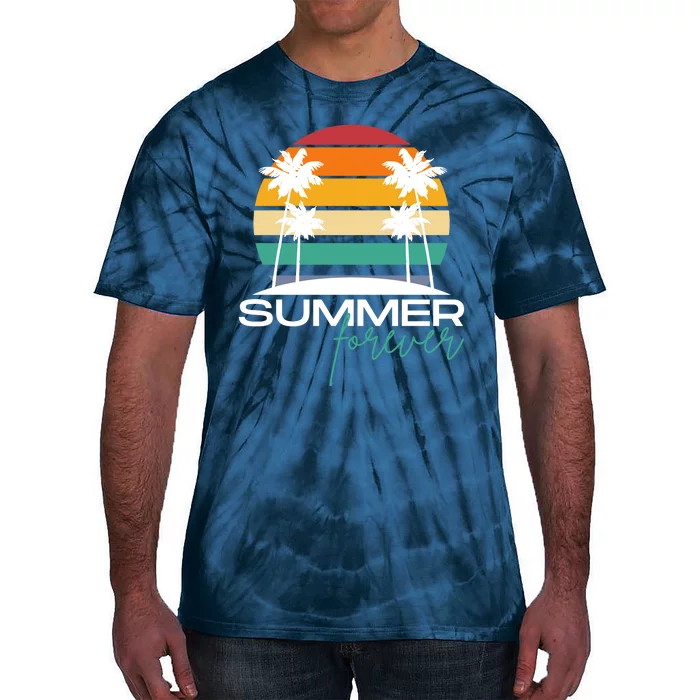 Summer Forever Retro Sunset Tropical Tie-Dye T-Shirt