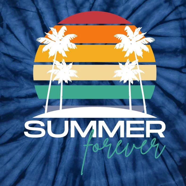 Summer Forever Retro Sunset Tropical Tie-Dye T-Shirt