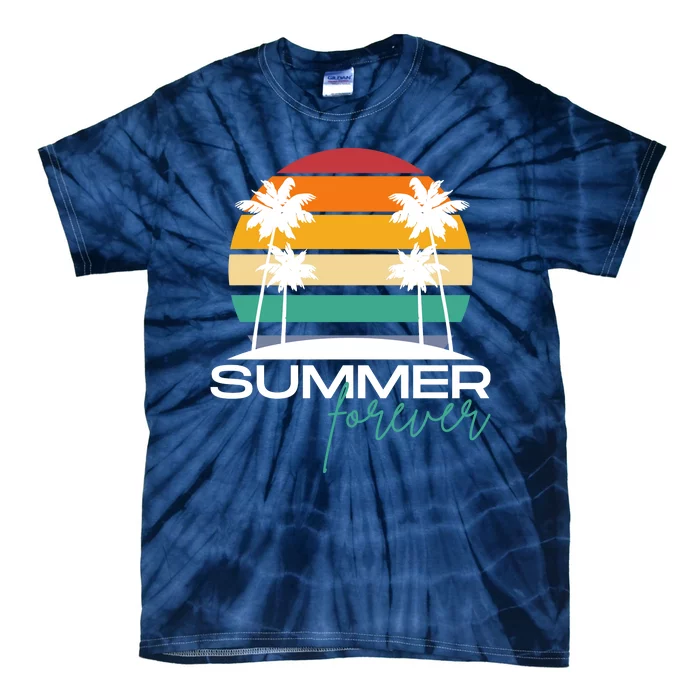 Summer Forever Retro Sunset Tropical Tie-Dye T-Shirt