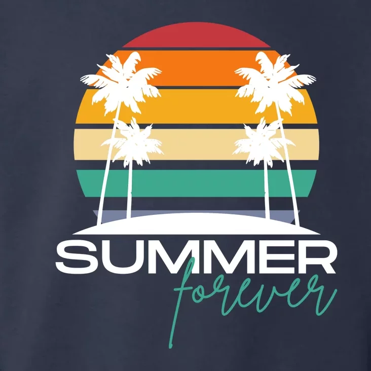 Summer Forever Retro Sunset Tropical Toddler Hoodie