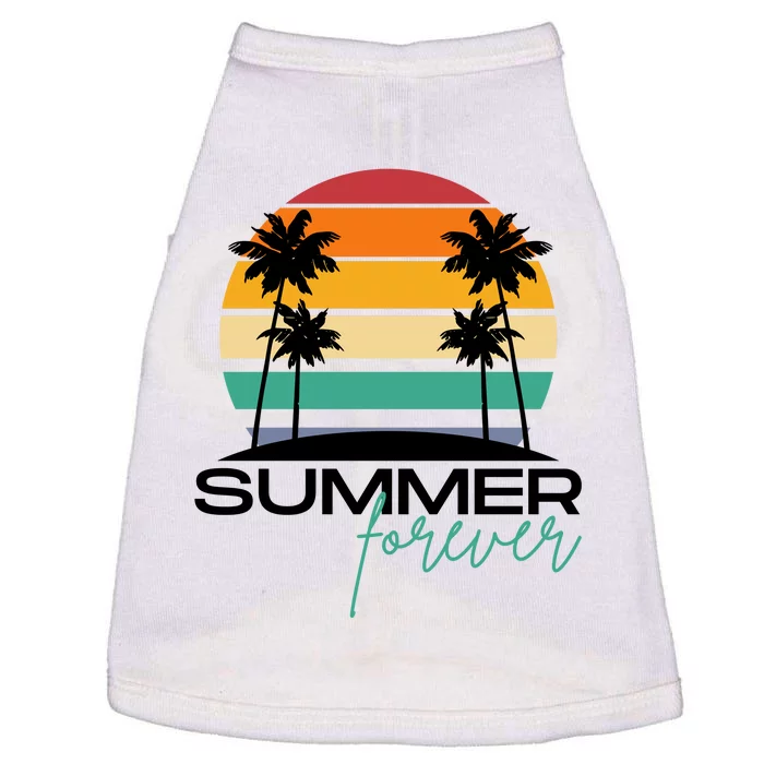 Summer Forever Retro Sunset Tropical Doggie Tank