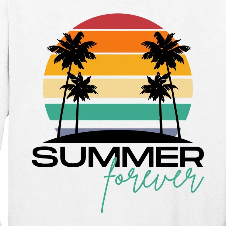 Summer Forever Retro Sunset Tropical Long Sleeve Shirt