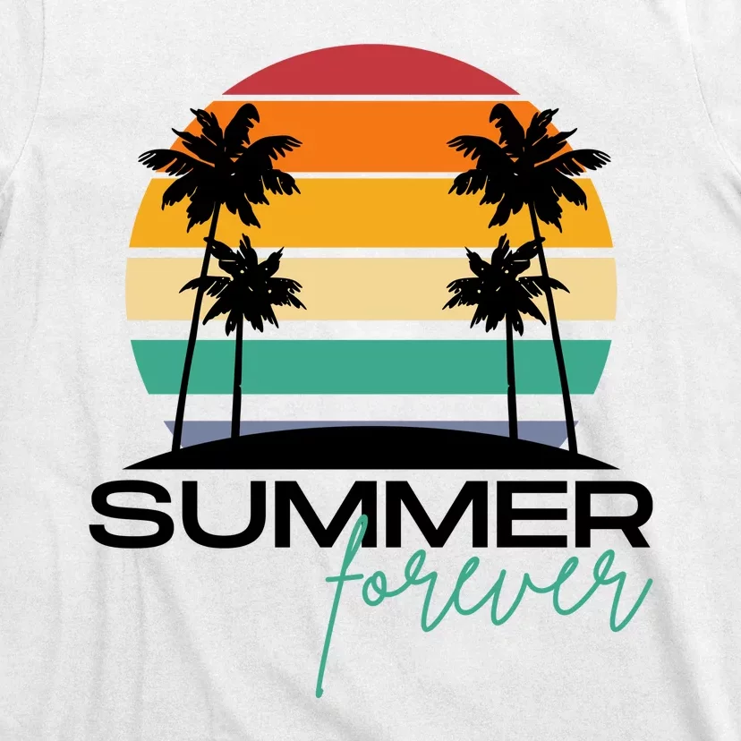 Summer Forever Retro Sunset Tropical T-Shirt