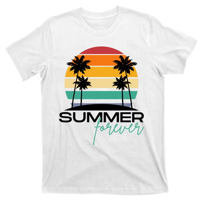 Summer Forever Retro Sunset Tropical T-Shirt