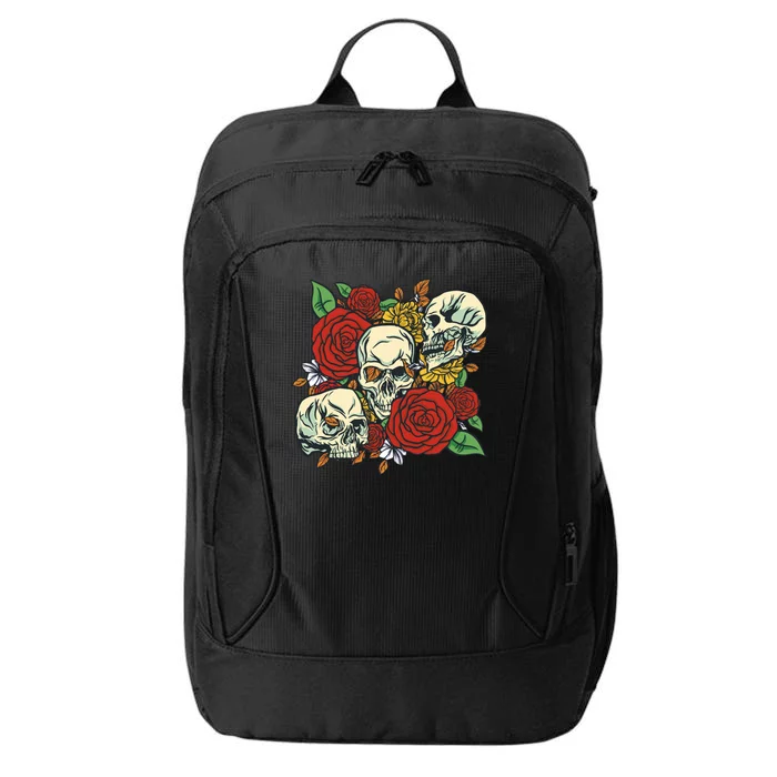 Skull Floral Rose City Backpack