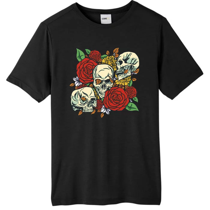 Skull Floral Rose ChromaSoft Performance T-Shirt