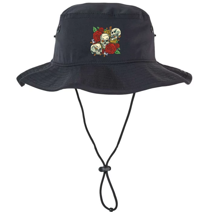 Skull Floral Rose Legacy Cool Fit Booney Bucket Hat