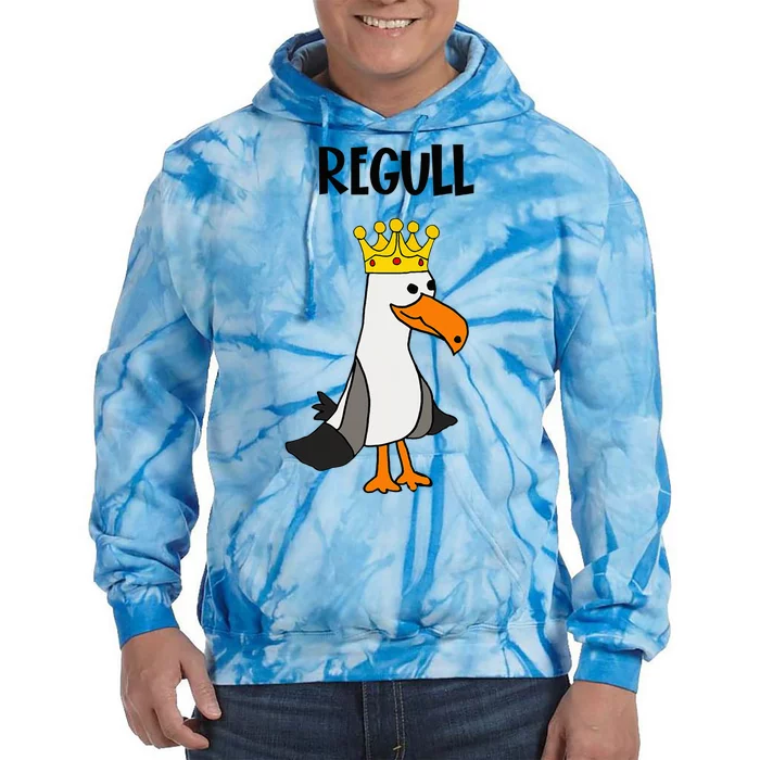 Smileteesfunny Funny Regull Seagull With Crown Beach Tie Dye Hoodie