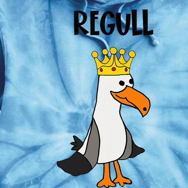 Smileteesfunny Funny Regull Seagull With Crown Beach Tie Dye Hoodie