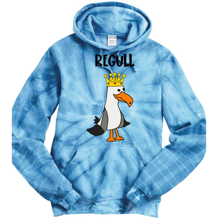 Smileteesfunny Funny Regull Seagull With Crown Beach Tie Dye Hoodie